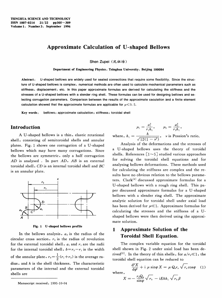 Engineering Analysis of Bellows | PDF | Stiffness | Stress (Mechanics)