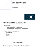 Dynamic Programming: - Longest Common Subsequence