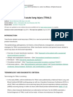 Transfusion-Related Acute Lung Injury (TRALI) - UpToDate