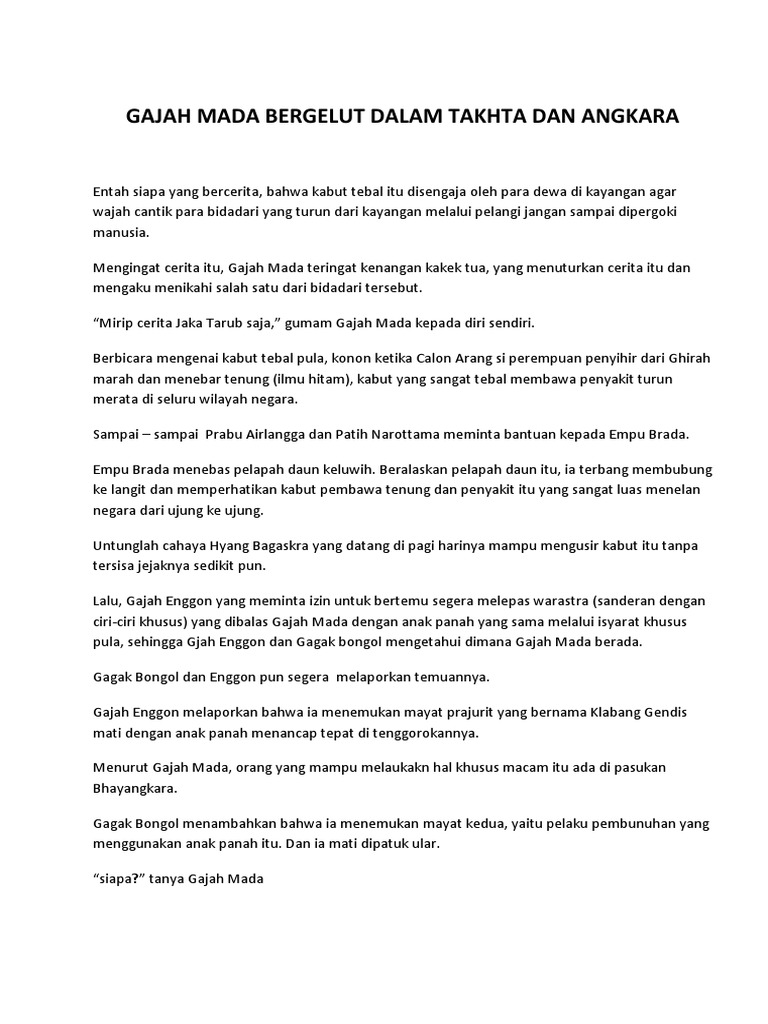 Gajah Mada Bergelut Dalam Takhta Dan Aksara Pdf