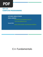 Lecture_02+C++ Fundamentals