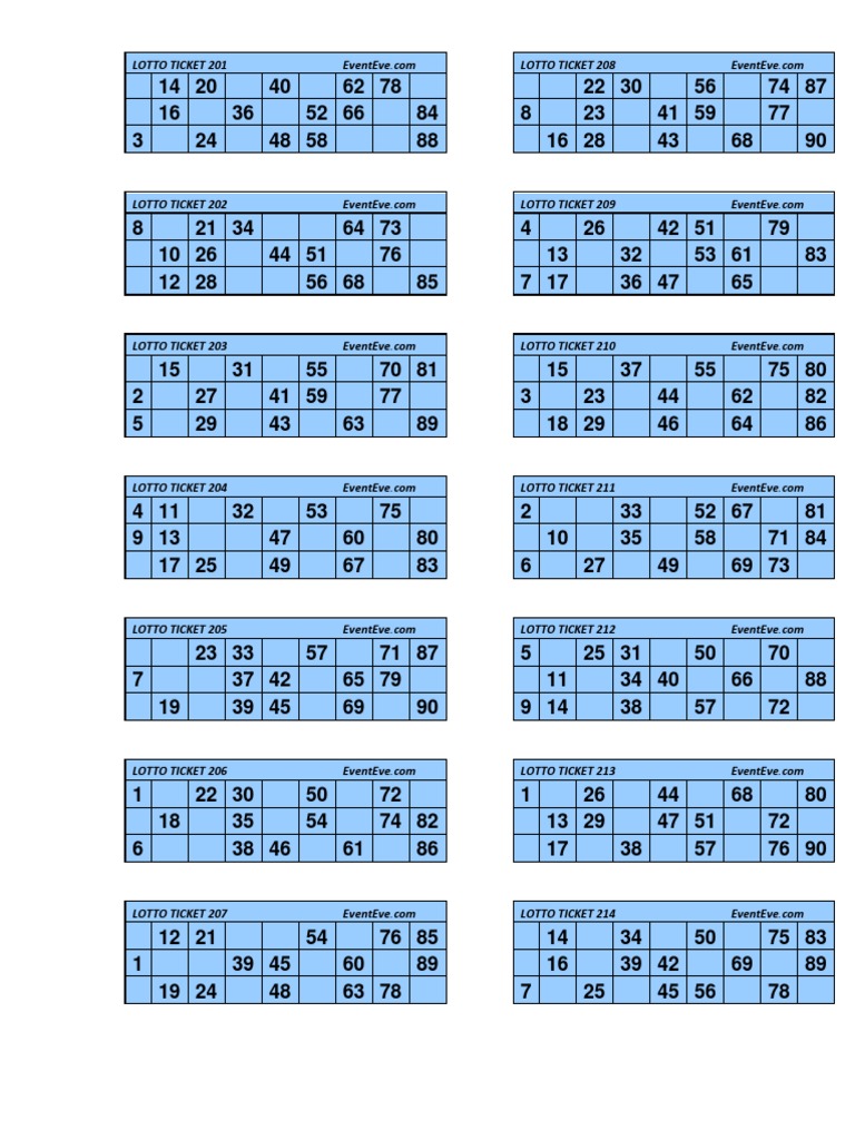 tambola lotto tickets 201 214 pdf pdf