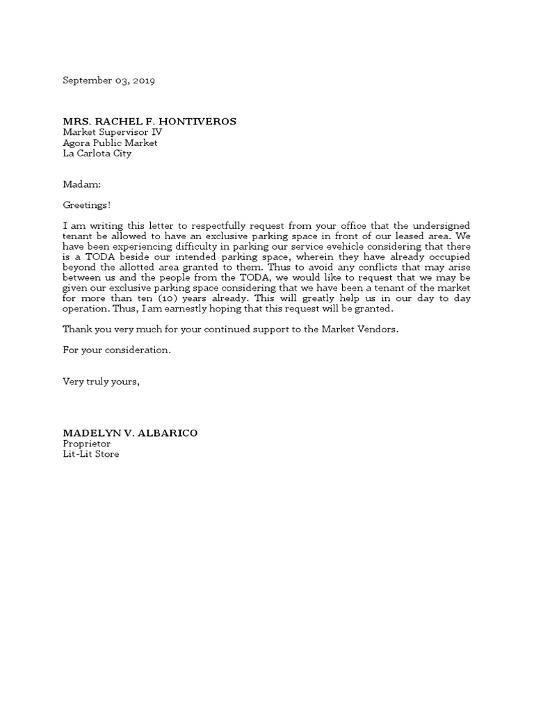 application letter to government agency philippines