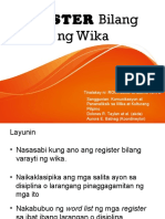 Aralin 3 Register Bilang Varayti NG Wika PDF