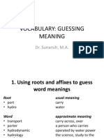 Vocabulary Guessing Meaning