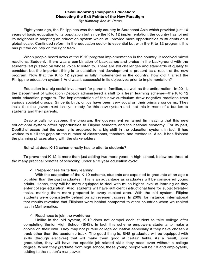 Revolutionizing Philippine Education PDF Higher Education Philippines