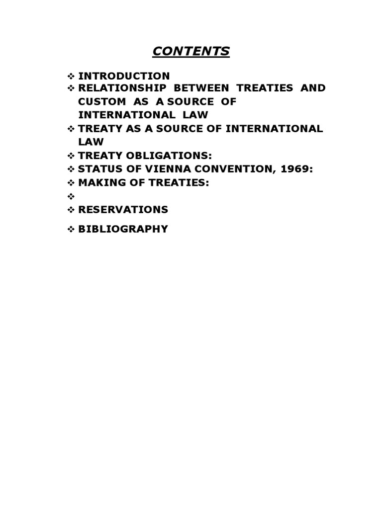 Treaty As Source of International Law | PDF | Treaty | International Law