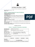 Material Safety Data Sheet Coffee