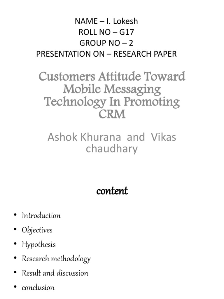 Mobile Messaging's Impact on CRM | PDF | Customer Experience | Business