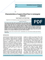 Characteristics of Supercritical Flow in Rectangular Channel