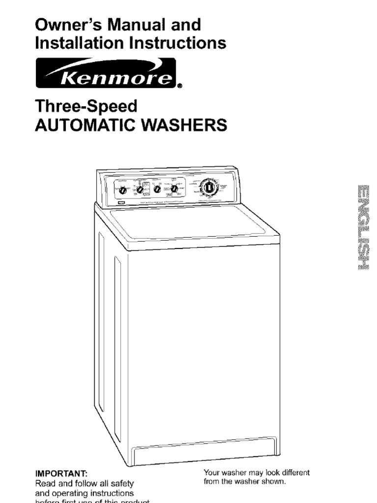 Kenmore Washer Manual PDF Washing Machine Electrical Connector
