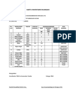 Kartu Inventaris Ruangan TBM RW 07 Manukan Wetan