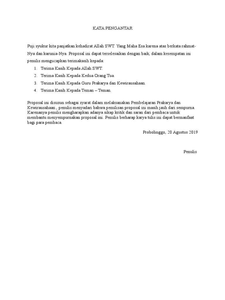 proposal usaha makanan daerah modifikasi