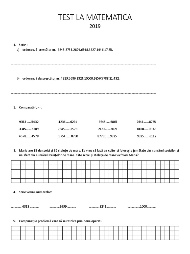 Test La Matematica | PDF