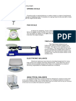 Spring Scale: Research Paper #3 Different Instruments Used in Measuring Weight