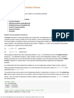 Functions and Function Notation Review: Content