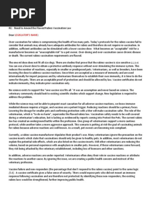 Generic Letter for Policymakers to Amend the Rabies Laws Sept 2019  