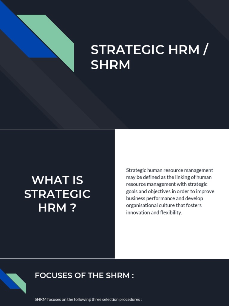 Strategic HRM / SHRM | PDF | Human Resource Management | Competence ...