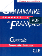LIVRE DE grammaire PROGRESSIVE DU FRANÇAISE , INTERMÉDIARIE, CORRIGÉS.pdf