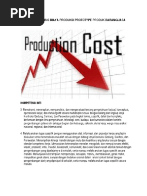 Bahan Ajar Menganalisis Biaya Produksi Prototype Produk Barang