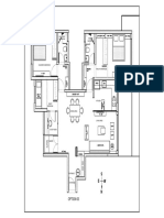 House floor plan with 3 bedrooms and 2 bathrooms