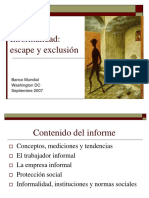 Informalidad - Escape y Exclusión