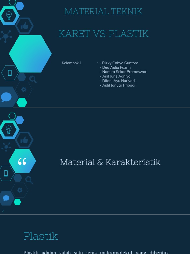 Ppt Kelompok 1 Material Teknik Plastik Vs Karet Pdf