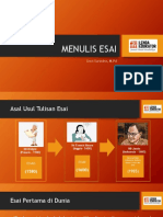 MENULIS ESAI DENGAN TEKNIK YANG TEPAT