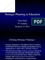 Strategic Planning in Education: Péter Radó PU Training Beograd, 05.2003