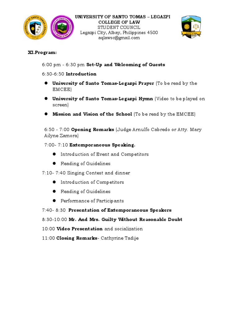 Christmas Party Program List PDF