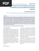 Factors Affecting Consumer Attitudes, Intentions and Behaviors Toward SMS Advertising in Palestine