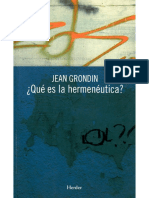 Jean-Grondin Qué es la Hermeneutica
