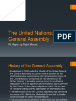 The United Nations: General Assembly: PIL Report by Ralph Manuel