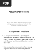 Assignment Problems