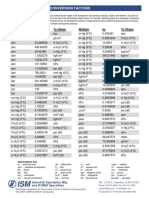 Pressure and Vacuum Conversion Factors Chart From Ism