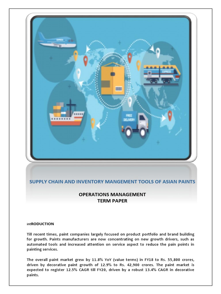 Asian Paints Supply Chin | PDF | Inventory | Supply Chain