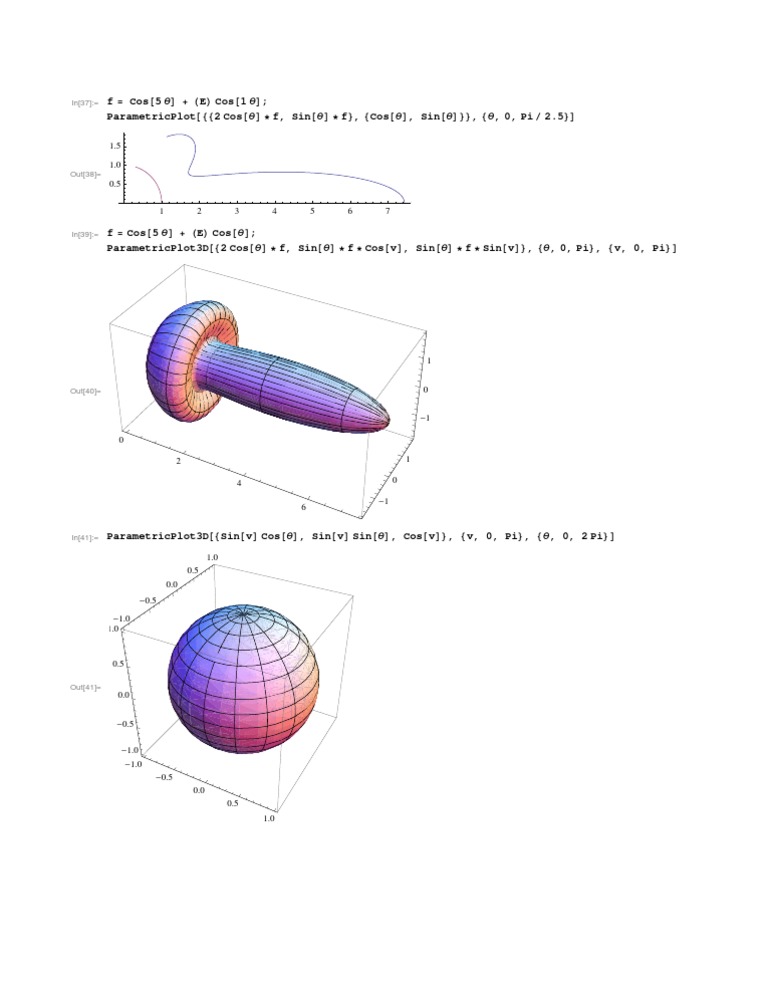 3D Parametric Plots in Mathematica | PDF