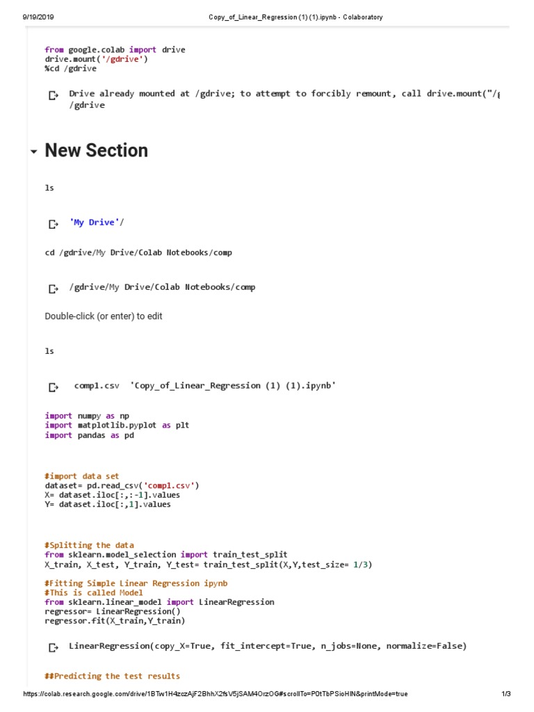 Linear Regression Tutorial Notebook | PDF | Mathematical And ...
