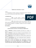 Ordenanza Tarifaria Municipalidad de Ituzaingó Corrientes  