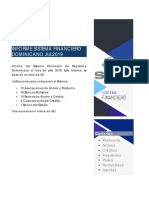 Informe del Sistema Financiero de República Dominicana al mes de julio 2019