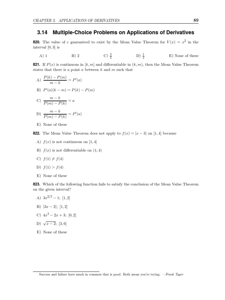 Application Of Derivative Mc Garner P 91 Pdf Maxima And Minima Mathematical Logic