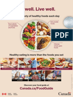 Eat Well Live Well Educational Poster