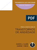 TEORIA COGNITIVA PARA OS TRANSTORNOS DA ANSIEDADE - DAVID A. CLARK E AARON T, BECK