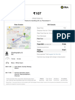 Ride receipt for travel from Guindy Railway Station to Chennai airport on 30 Jun 2019