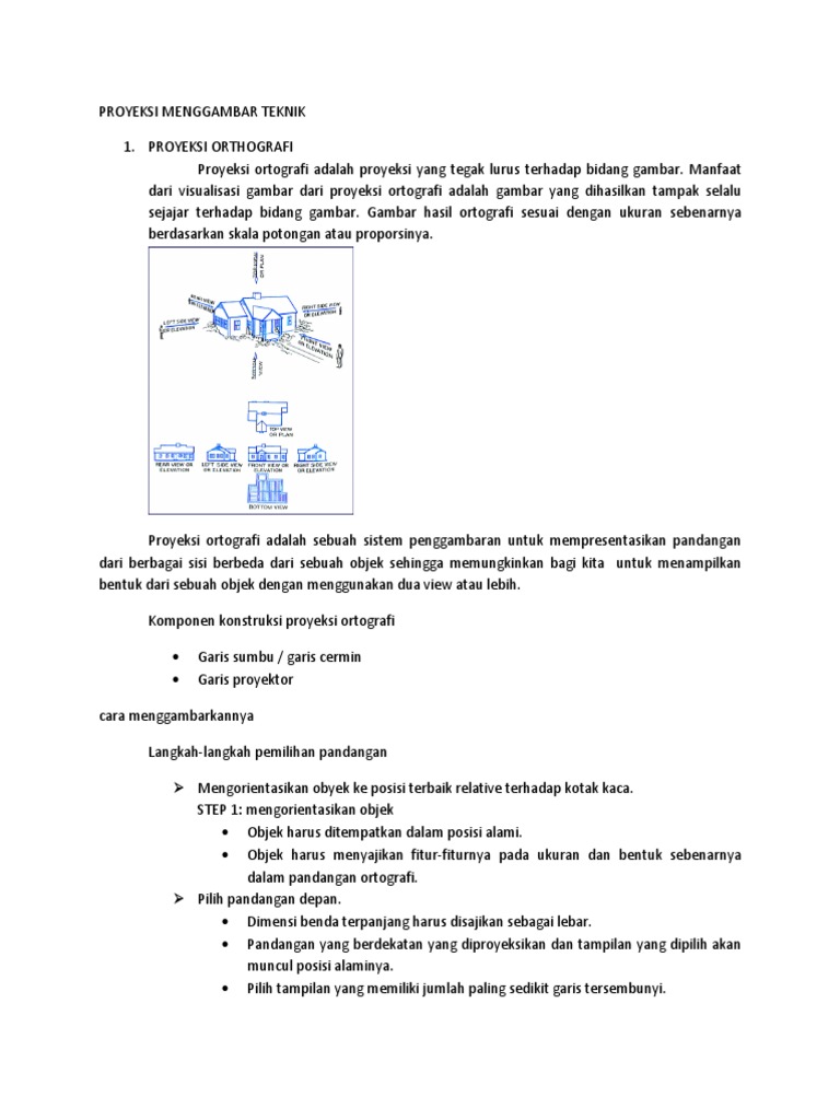 Proyeksi Ortografi dan Aksonometri | PDF | Metode & Bahan Ajar ...