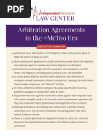 Legal Policy Focus: Arbitration Agreements in The #MeToo Era