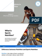 Professional Diploma in Sports Nutrition: Lesson 1