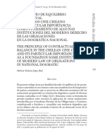 El Principio de Equilibrio Contractual en El Código Civil Chileno - Patricia López Díaz.
