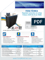 Regulador automático de voltaje trifásico de 75KVA con características de calidad